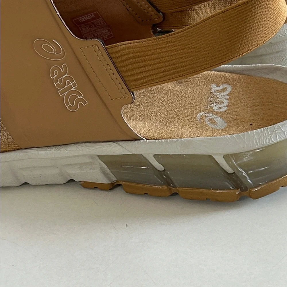 Asics tan caramel slip on elastic ankle strap size 12 Sandals - Picture 4 of 9